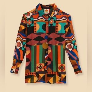 Farm Rio tropical shapes shirt
